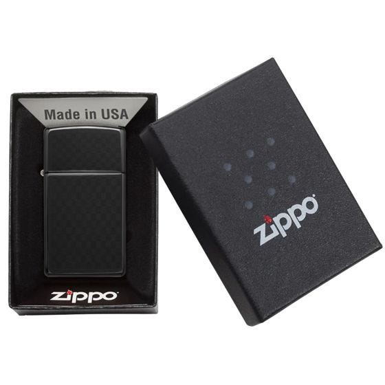 Isqueiro Zippo Carbon Fibre Design - Grey Dusk Iced