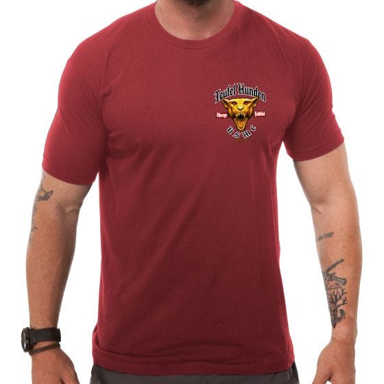 T-Shirt 7.62 Design USMC Devil Dog Vermelho