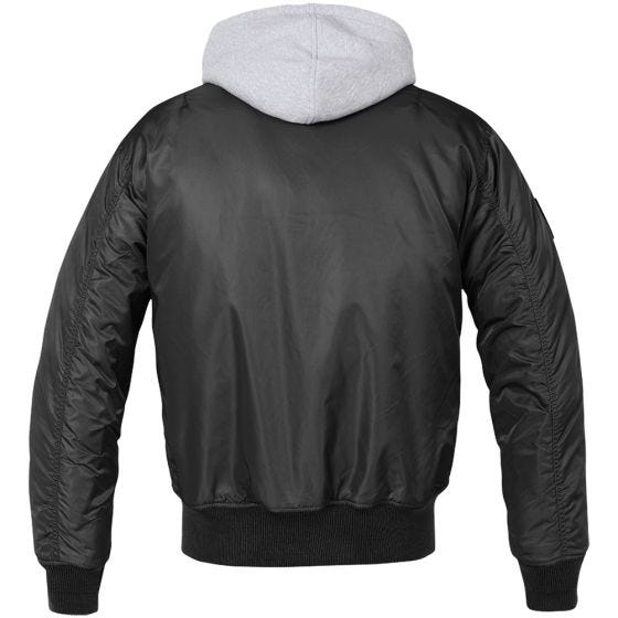 Casaco com Capuz Brandit MA1 Sweat - Preto/Cinza