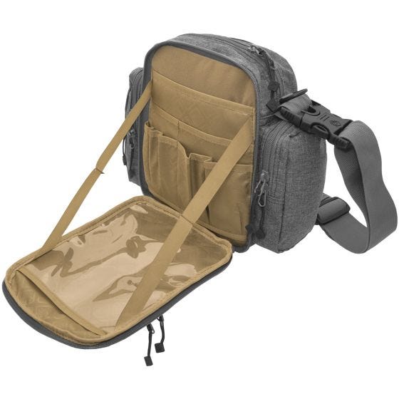 Mala Tiracolo Civilian Lab Grayman Tonto Mala de Mensageiro Mini com Bolsos Ocultos - Cinza