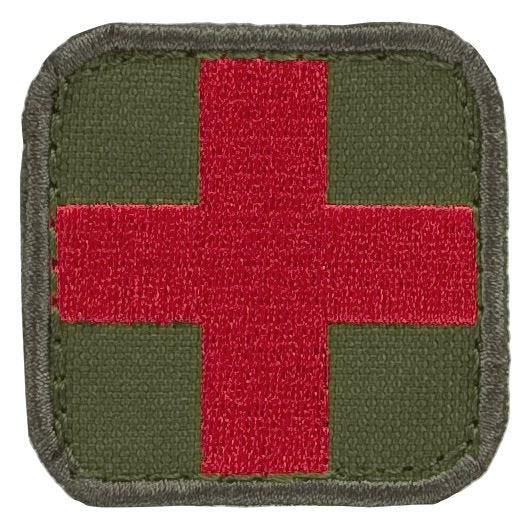 Emblema Médico Condor - Olive Drab/Vermelho