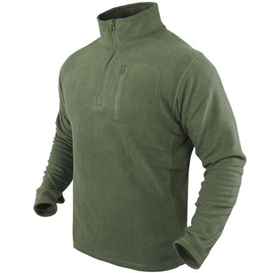 Pulôver de Malha Polar com Fecho 1/4 Condor - Olive Drab