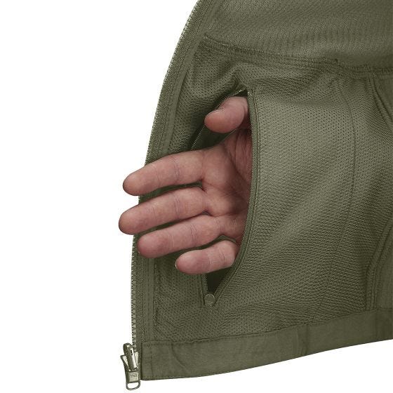 Sweater Técnica com Fecho Integral Propper Verde-Azeitona