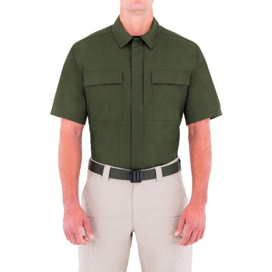 Camisa de Manga Curta First Tactical Specialist BDU Homem Verde OD