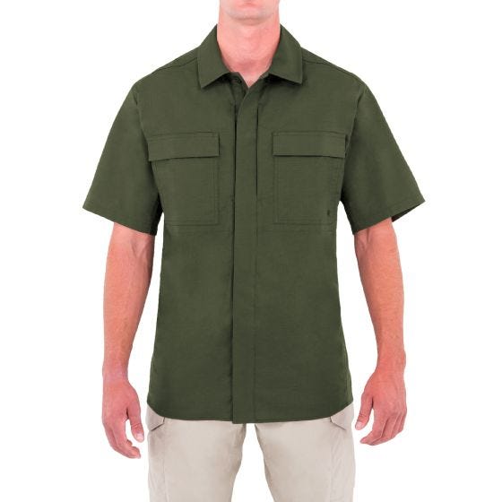Camisa de Manga Curta First Tactical Specialist BDU Homem Verde OD