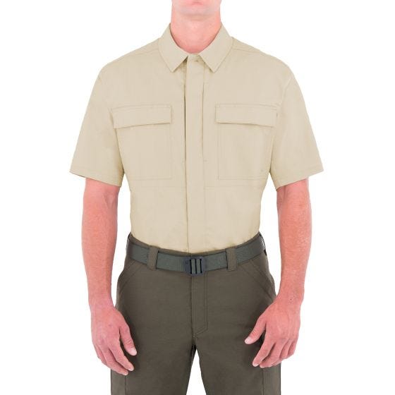 Camisa de Manga Curta First Tactical Tactix BDU Homem Caqui