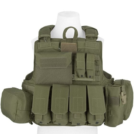 Colete com Conjunto de Bolsos Flyye Force Recon ver. Mar - Ranger Green