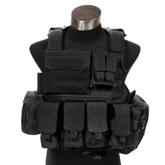Colete com Conjunto de Bolsos Flyye Force Recon ver. Land - Preto
