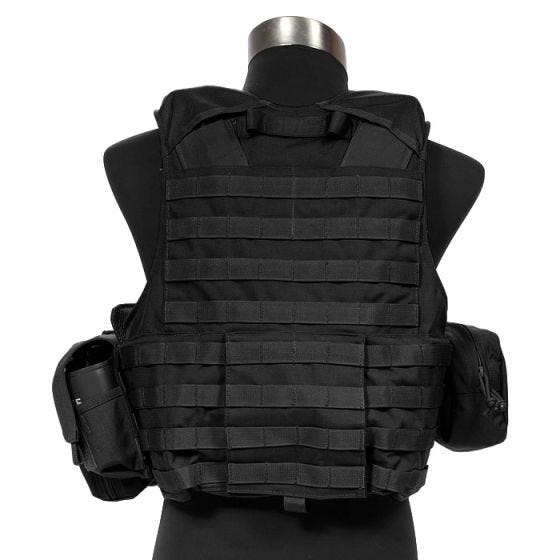 Colete com Conjunto de Bolsos Flyye Force Recon ver. Land - Preto