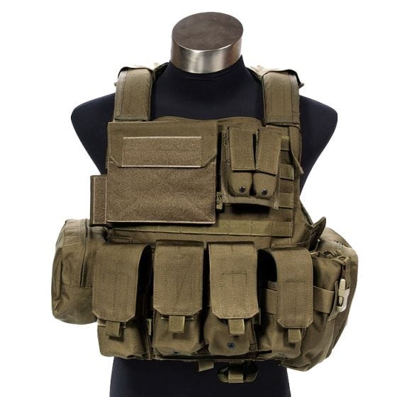 Colete com Conjunto de Bolsos Flyye Force Recon ver. Land - Coyote Brown