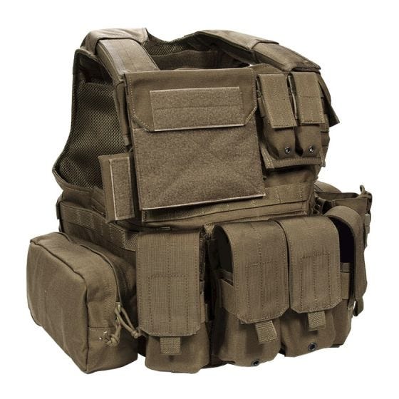 Colete com Conjunto de Bolsos Flyye Force Recon ver. Land - Coyote Brown