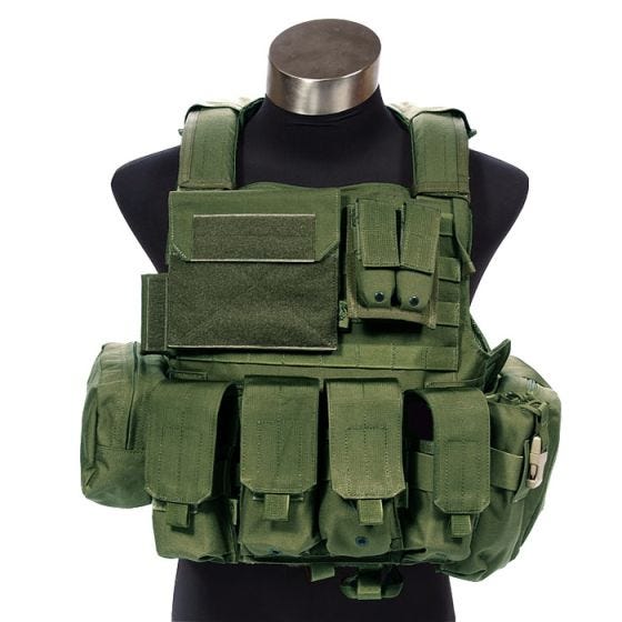Colete com Conjunto de Bolsos Flyye Force Recon ver. Land - Olive Drab