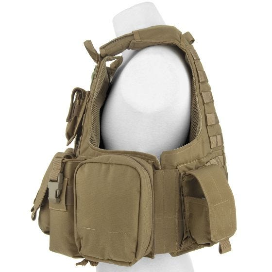 Colete com Conjunto de Bolsos Flyye Force Recon ver. Mar - Caqui