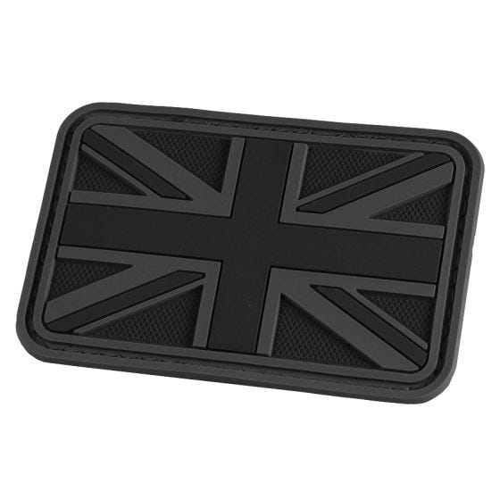 Emblema Morale Hazard 4 3D Union Jack UK Flag - Preto