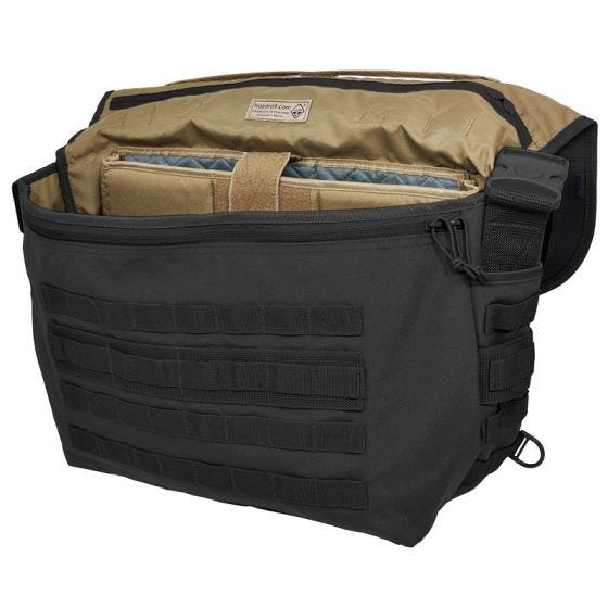 Mala Grande de Mensageiro para Portátil Hazard 4 Defense Courier - Preto