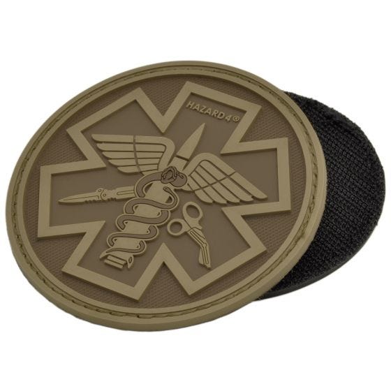 Emblema Morale Hazard 4 3D Combat Caduceus Paramedic - Coyote