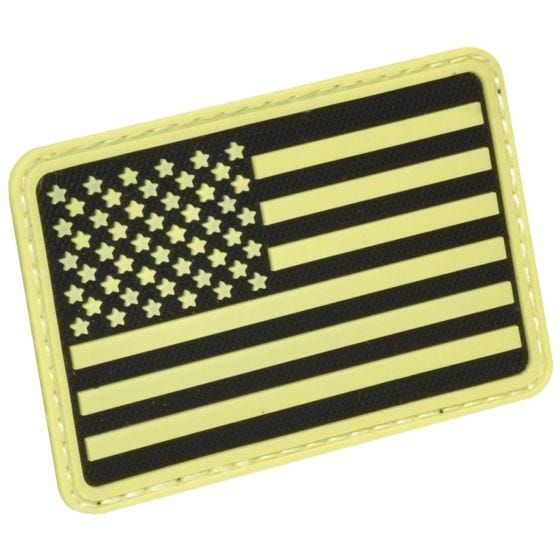 Emblema Morale Braço Esquerdo Hazard 4 USA Flag - Glows in the Dark
