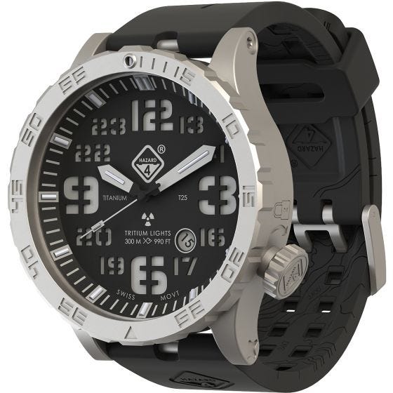 Relógio de Trítio e Titânio Hazard 4 Heavy Water Diver - Blacktie Verde/Amarelo