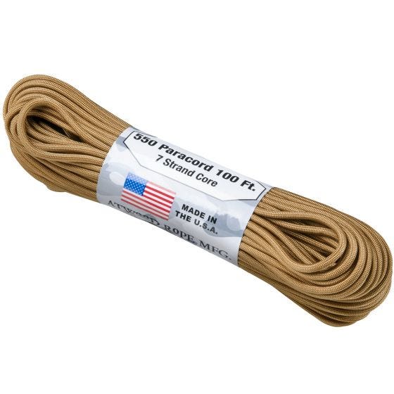 Corda de Paraquedas Atwood Rope 550 Libras - Coyote