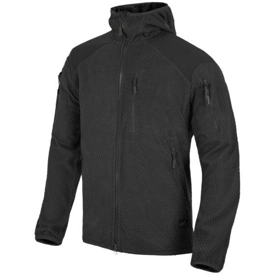 Casaco com Capuz Helikon Alpha Polar Grelha - Preto