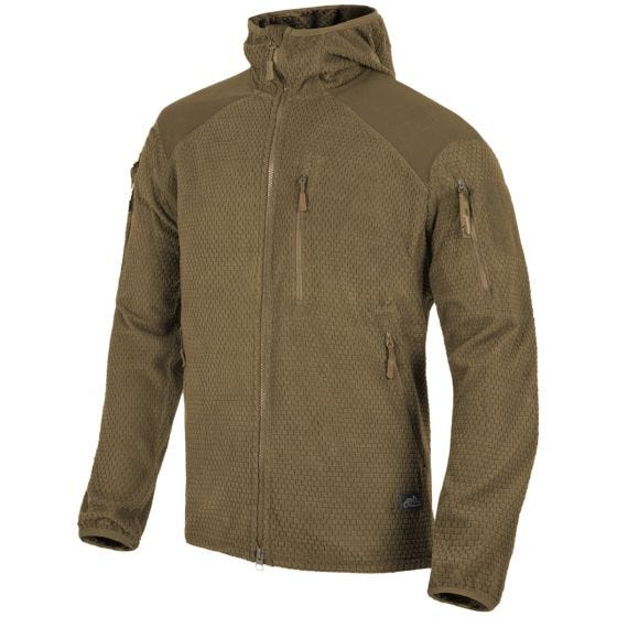 Casaco com Capuz Helikon Alpha Polar Grelha - Coyote