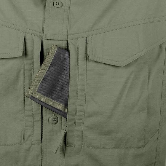 Camisa de Manga Curta Helikon Defender Mk2 - Verde Azeitona