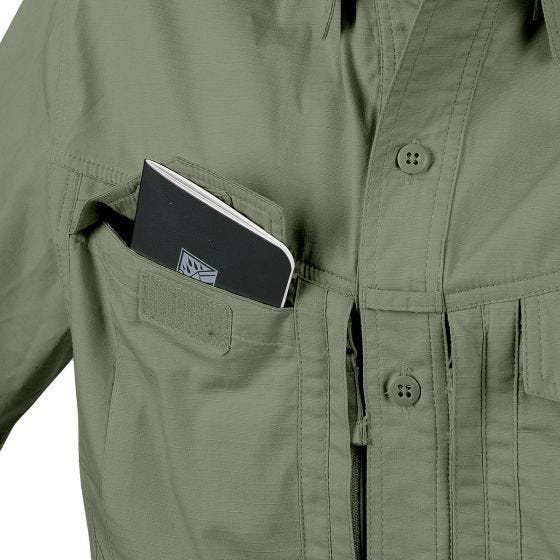 Camisa de Manga Curta Helikon Defender Mk2 - Verde Azeitona
