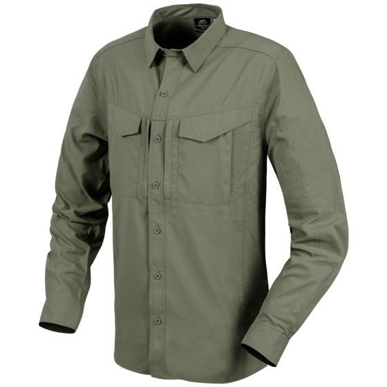 Camisa de Manga Comprida Helikon Defender Mk2 Tropical - Verde Azeitona Escuro