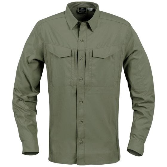 Camisa de Manga Comprida Helikon Defender Mk2 Tropical - Verde Azeitona Escuro