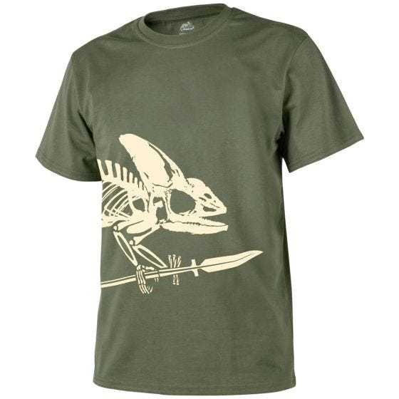 T-Shirt Helikon Full Body Skeleton - Verde Azeitona