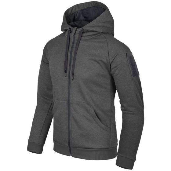 Camisola com Capuz com Fecho Integral Helikon Urban Tactical - Melange Black-Grey
