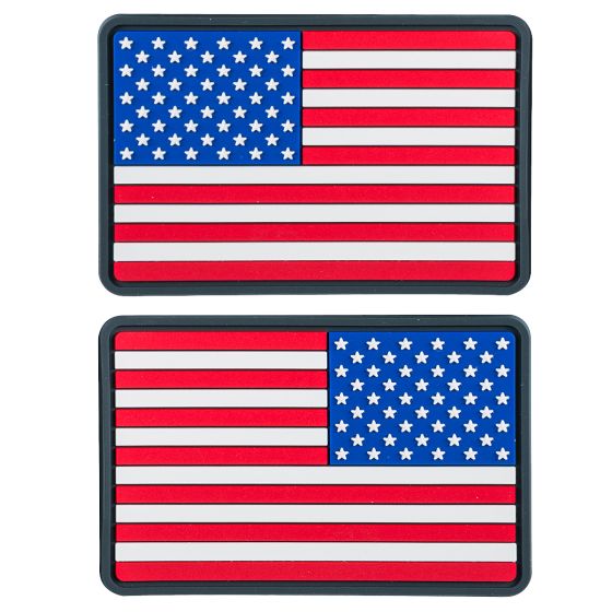 Emblema Helikon Small USA Flag PVC (Pacote de 2) - True Colours