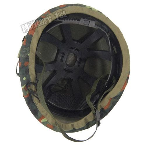 Capacete de Plástico MFH com Capa em Pano - Flecktarn