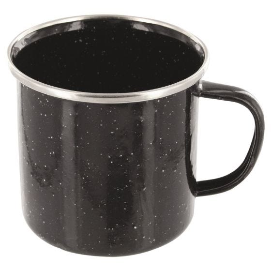 Caneca Highlander Deluxe Esmalte - Preto