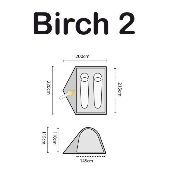 Tenda Highlander Birch 2 - Rumba Red/Tango Red