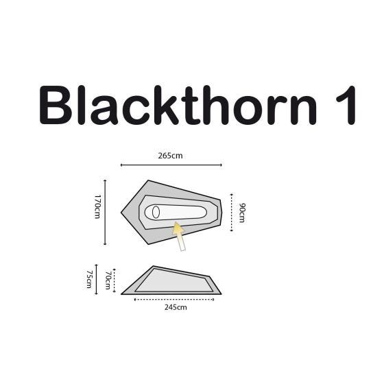 Tenda Highlander Blackthorn 1 - Hunter Green/Orange Trim