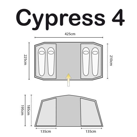 Highlander Cypress 4 Tent Teal