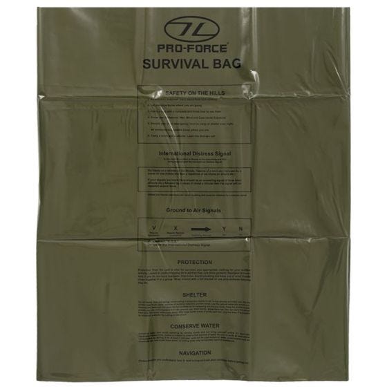 Saco de Sobrevivência de Emergência Highlander - Verde-Azeitona