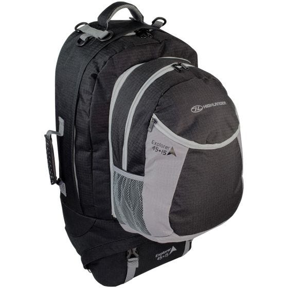 Mochila de Caminhada Highlander X-plorer 45 + 15 L - Preto