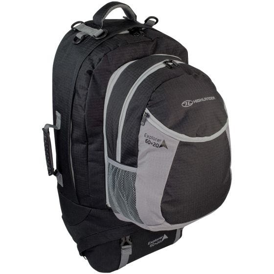 Mochila de Caminhada Highlander X-plorer 60 + 20 L - Preto