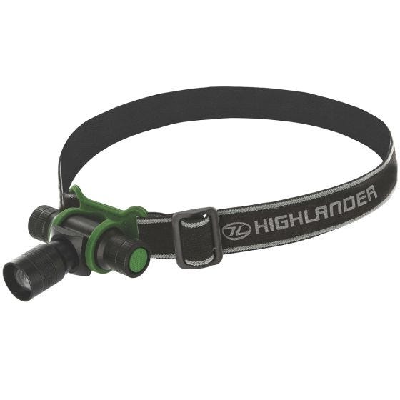 Lanterna Frontal Highlander Focus 3W LED - Preto/Verde-Azeitona
