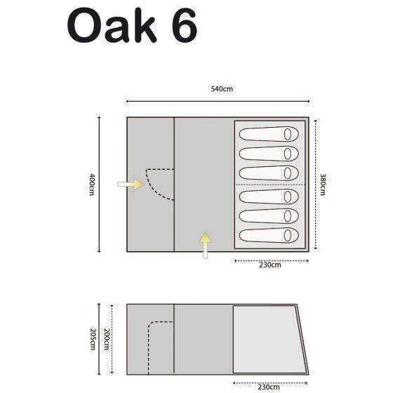 Highlander Oak 6 Tent Imperial Blue