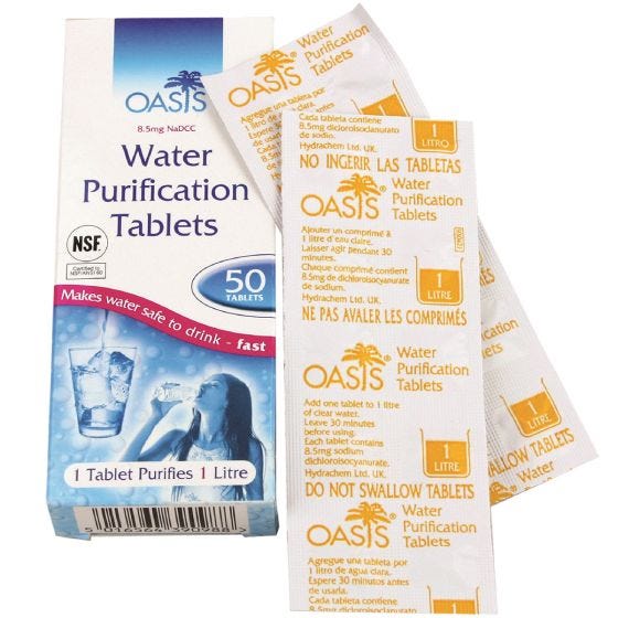 Pastilhas de Purificação de Água Highlander Oasis