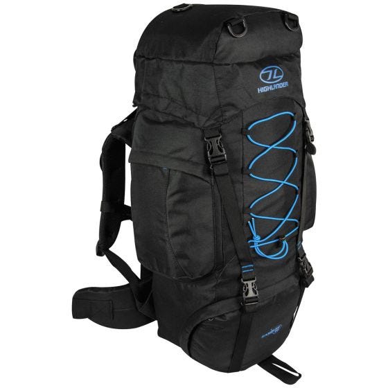 Mochila Highlander Rambler 66 - Preto/Azul-Petróleo