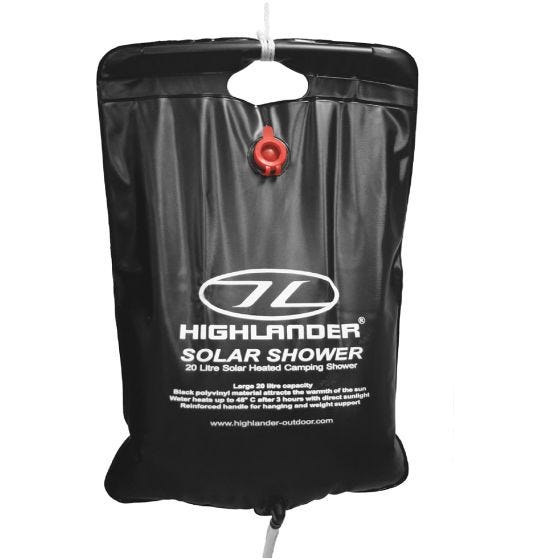 Chuveiro Aquecedor Solar Highlander 20 L - Preto