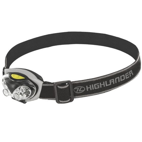 Lanterna Frontal Highlander Spark 4+2 LED - Preto/Prata