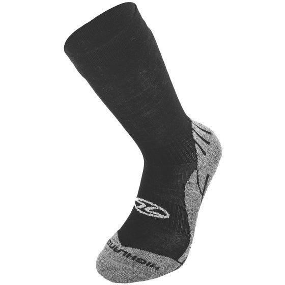 Meias de Trekking Highlander Bambu - Preto
