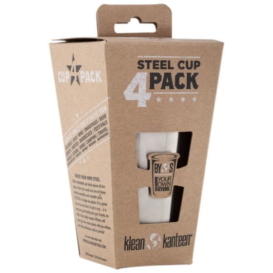 Canecas Klean Kanteen 296 ml Pacote de 4 - Inox Escovado