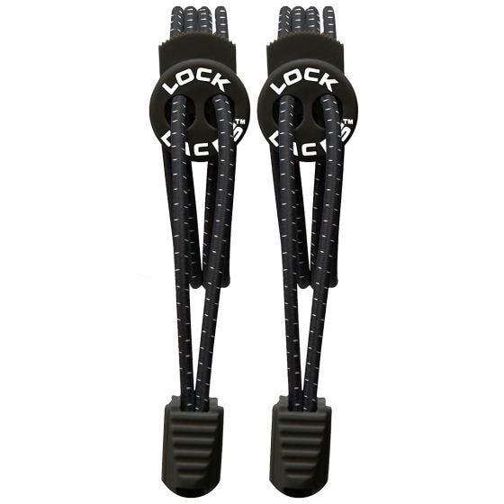Atacadores Lock Laces Elastic No Tie Preto