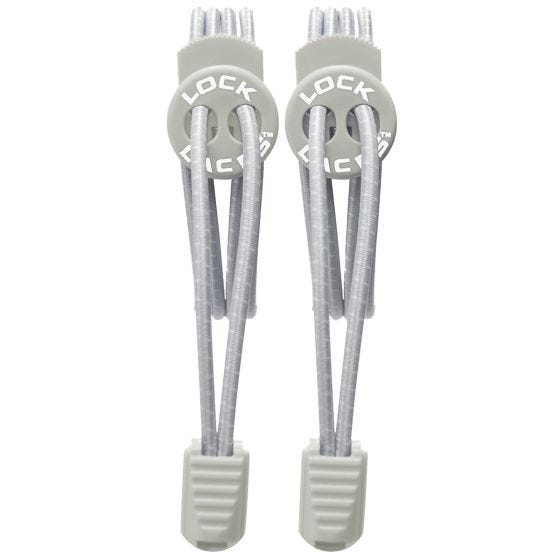 Atacadores Lock Laces Elastic No Tie - Cool Grey